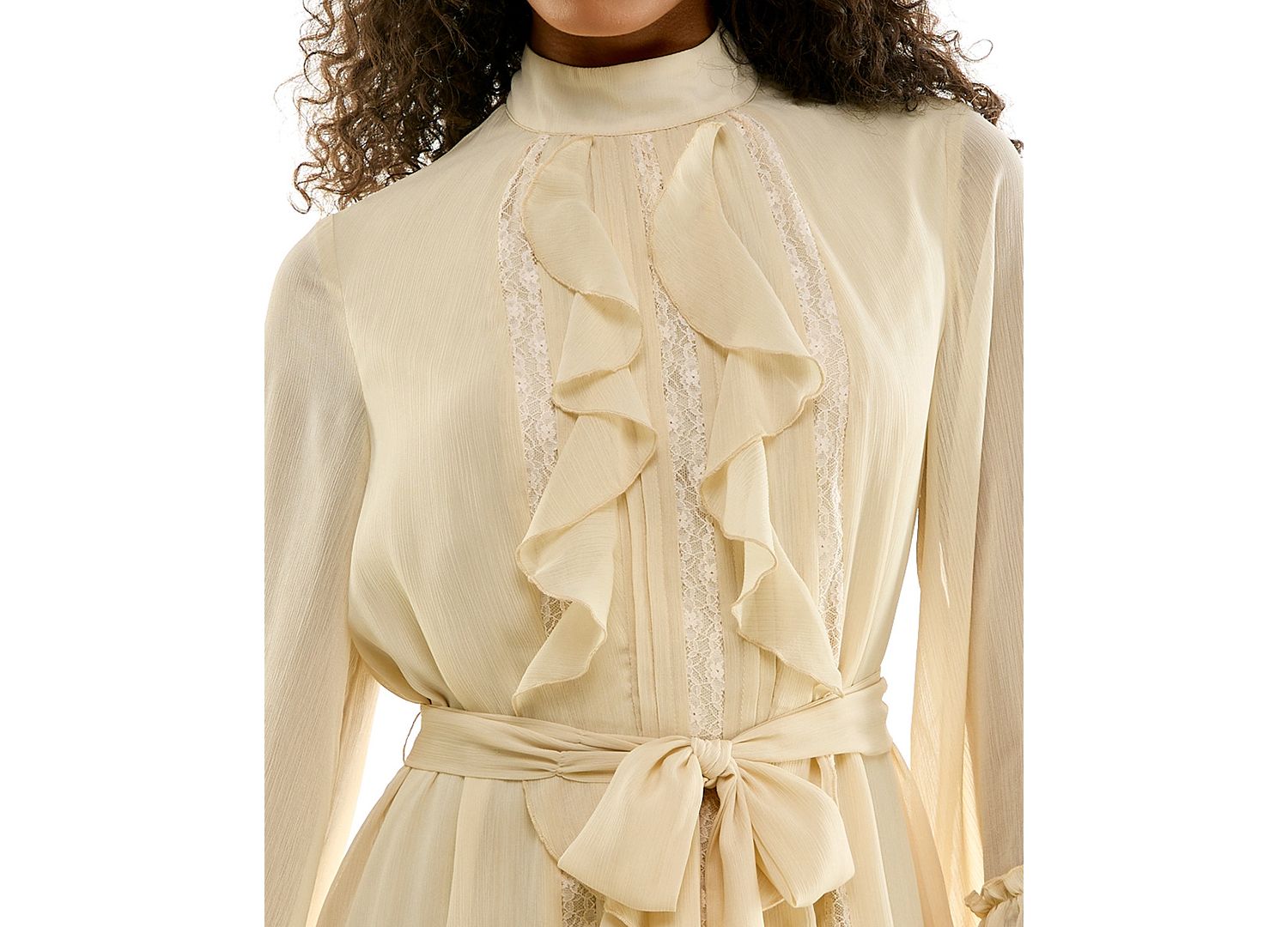 Women's Ruffled Lace Tiered Mini Dress