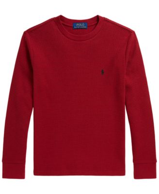 Boys 8-20 Waffle-Knit Cotton Long-Sleeve T-Shirt