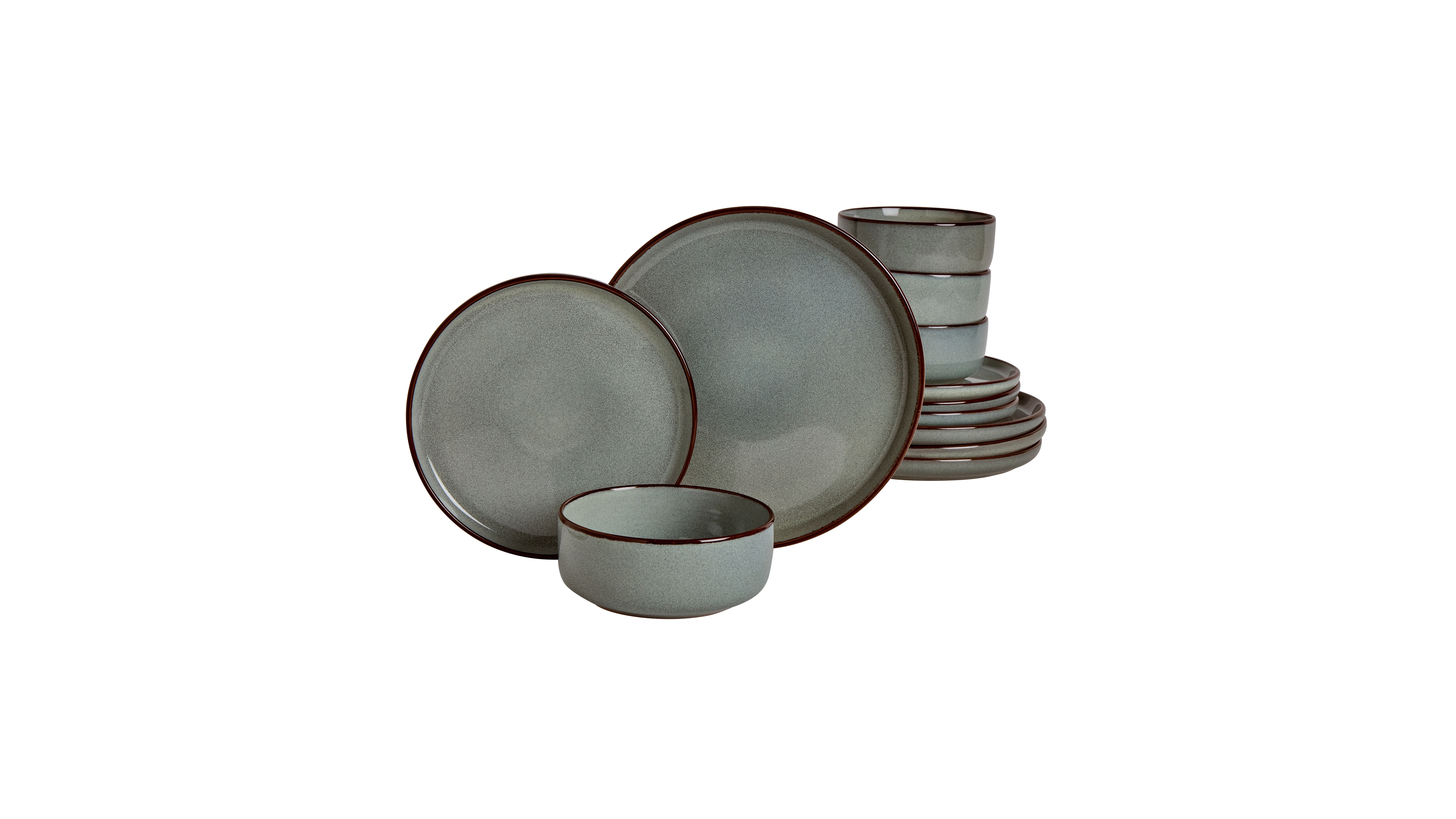 Haven 12-Piece Reactive Glaze Stoneware Dinnerware Set, Service for 4