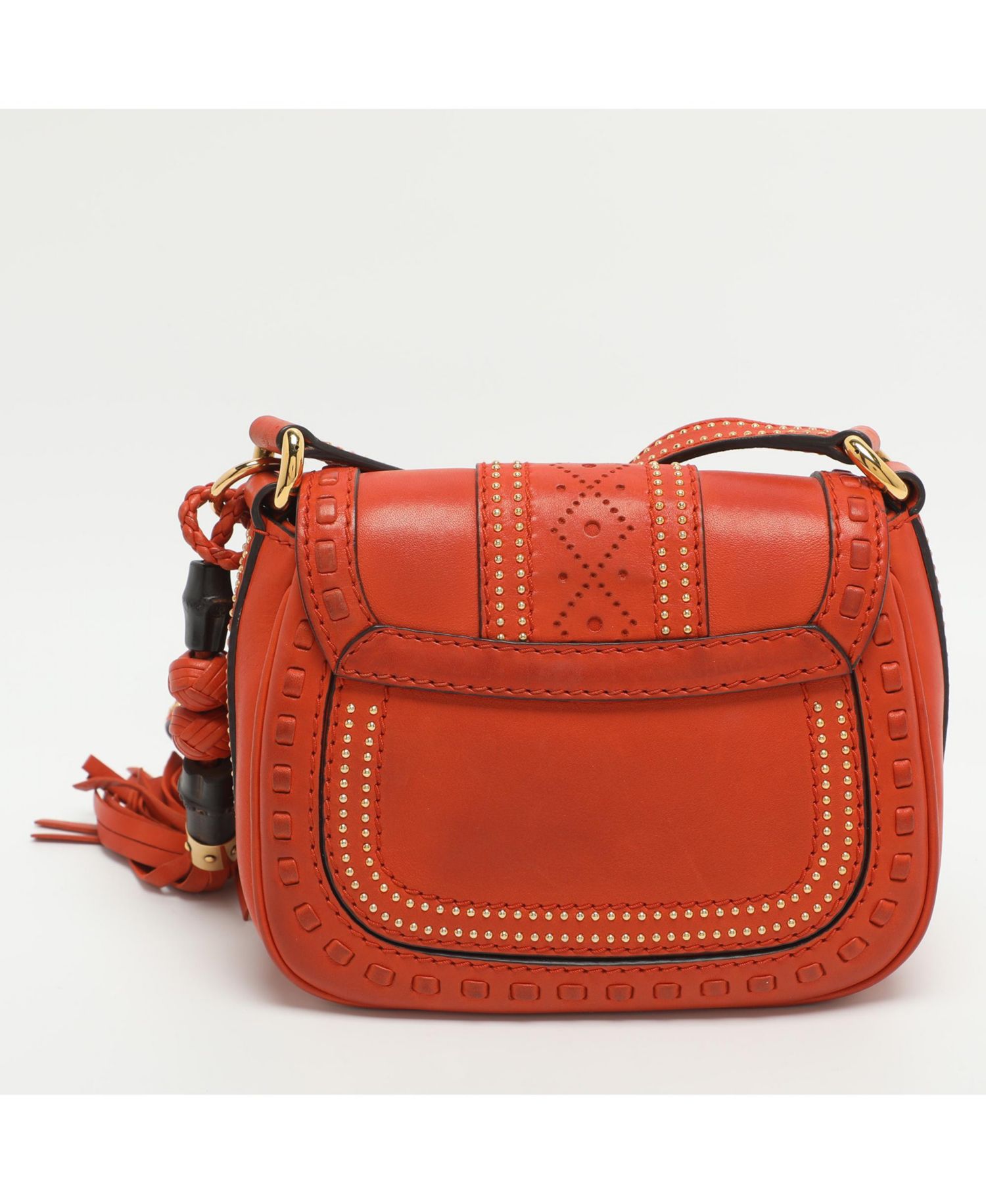 Women's Small Snaffle Bit Studded Leather Shoulder Bag