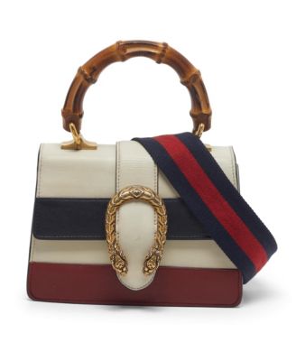 Women's Dionysus Mini Leather Satchel with Bamboo Handle