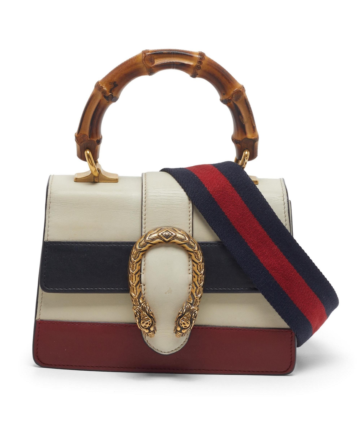 Pre-Owned Gucci Women's Dionysus Mini Leather Satchel with Bamboo Handle
