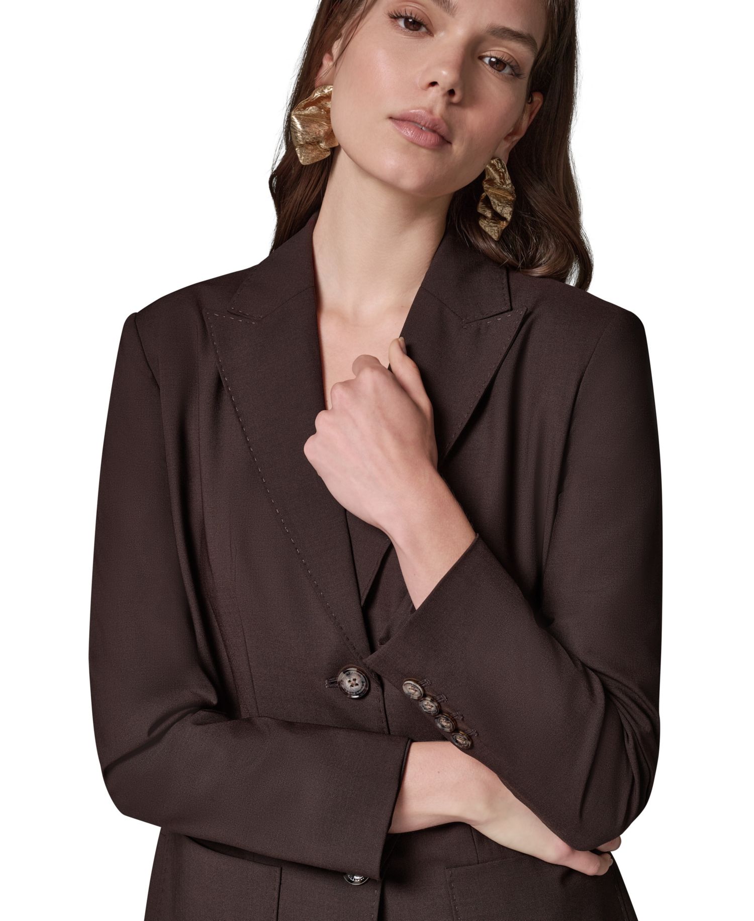 Women Oversized Notch Lapel Blazer