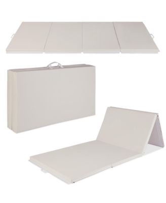 Folding Gymnastics Mat 4-Panel Exercise Workout Floor Mats with Handles