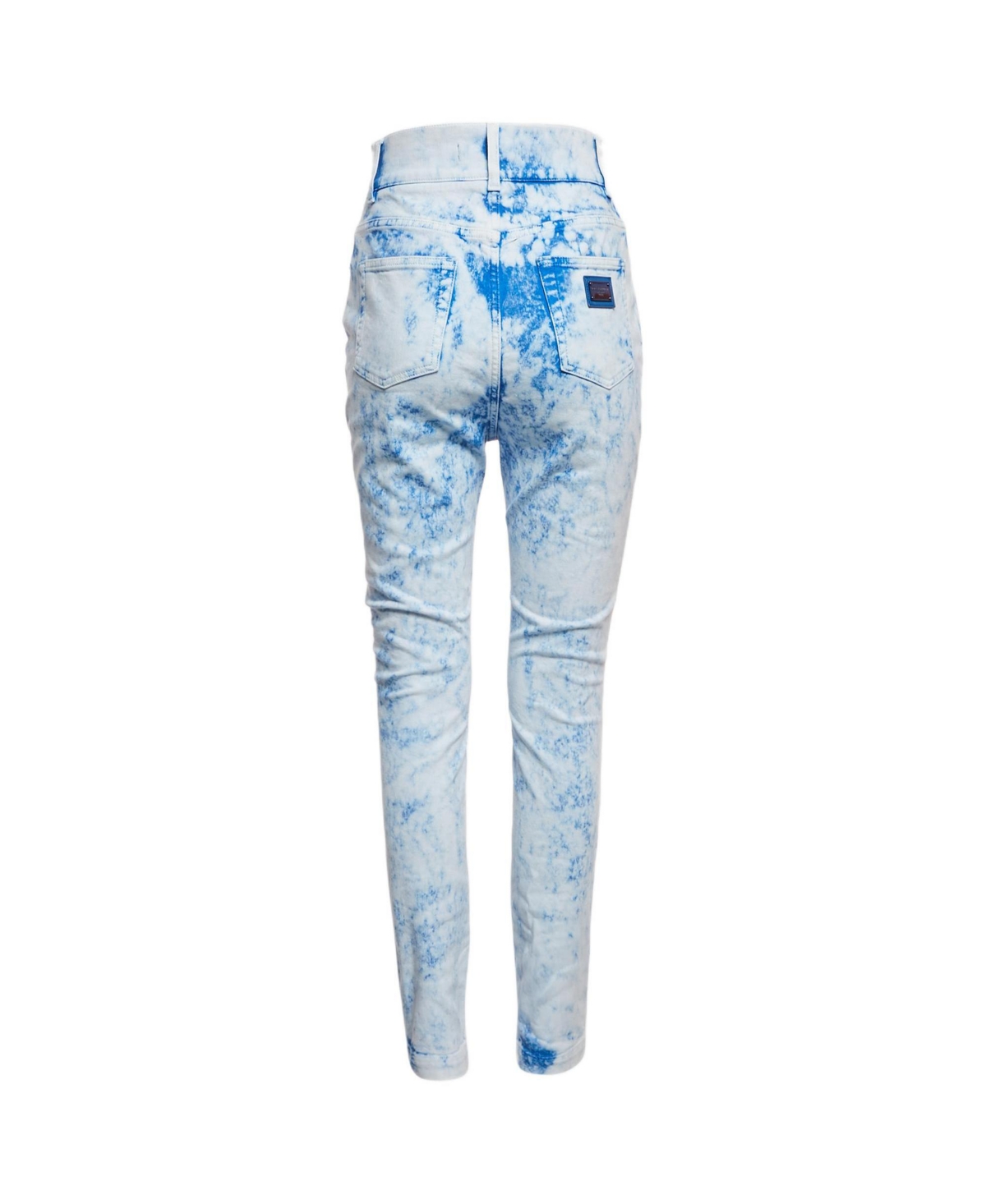 Pre-Owned Dolce & Gabbana Women's High-Rise Tie-Dye Skinny Jeans