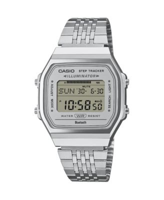 Men's Japanese Quartz Silver-Tone Stainless Steel Watch 37.9mm
