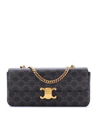 Medium Triomphe Chain Shoulder Bag Triomphe Coated Canvas