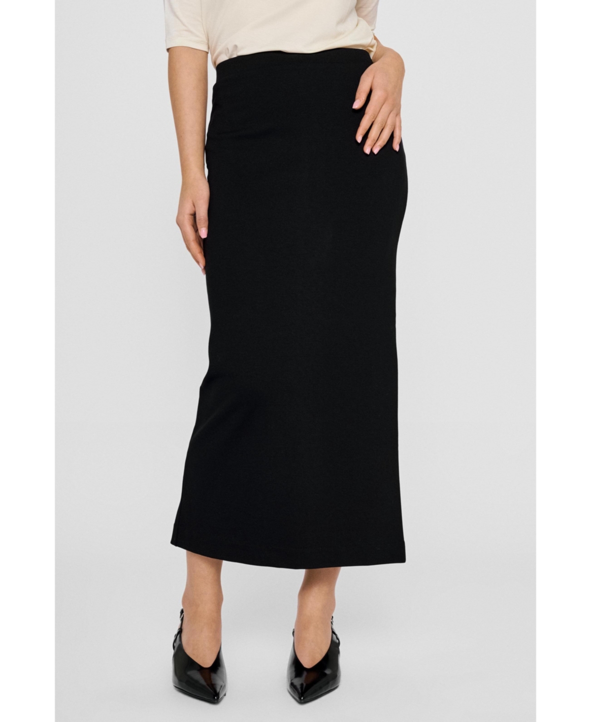 Residus Women's Lala High-Waisted Midi Slit Skirt