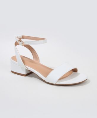 Adara Ankle Strap Low Block Heel Sandals