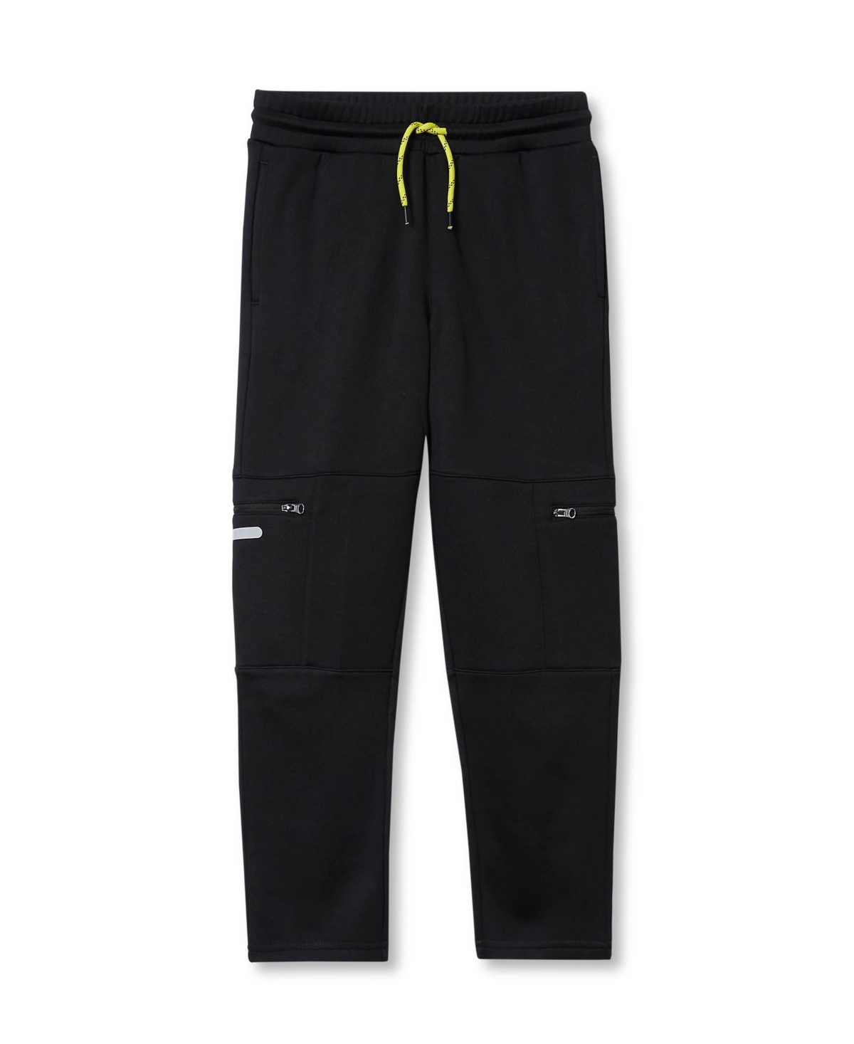 Lands' End Boys Active Fleece Quick Dry Iron Knee Joggers - Black