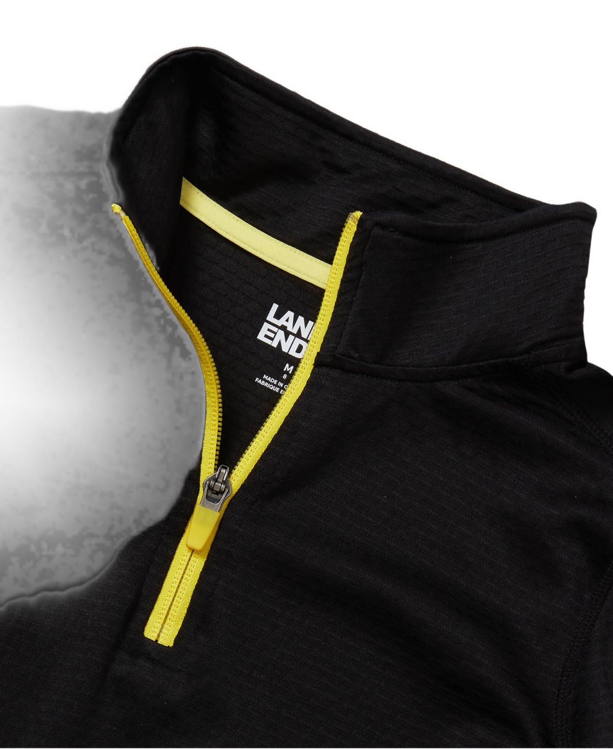 Lands' End Boys Active Space Dye Quarter Zip Pullover