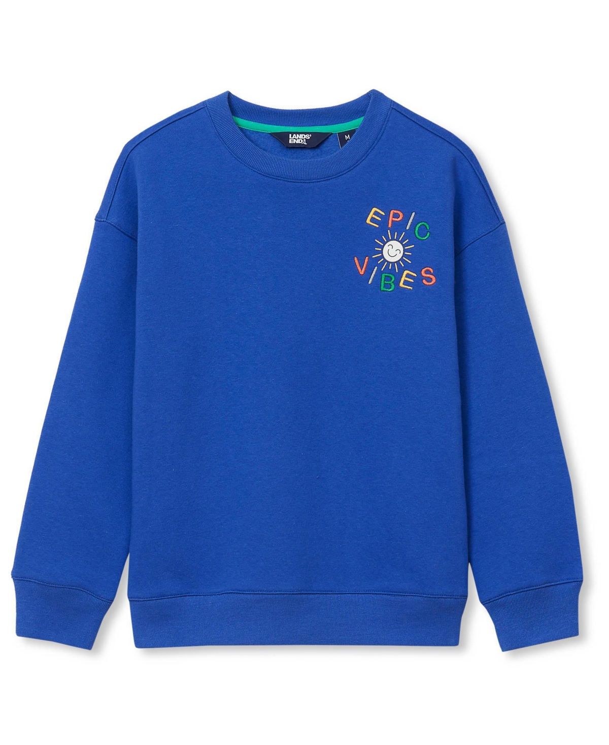 Lands' End Boys Graphic Crew Neck Sweatshirt