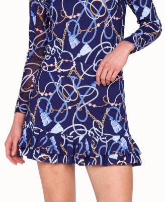 Women's Double-Tiered Ruffles A-Line Mini Skort