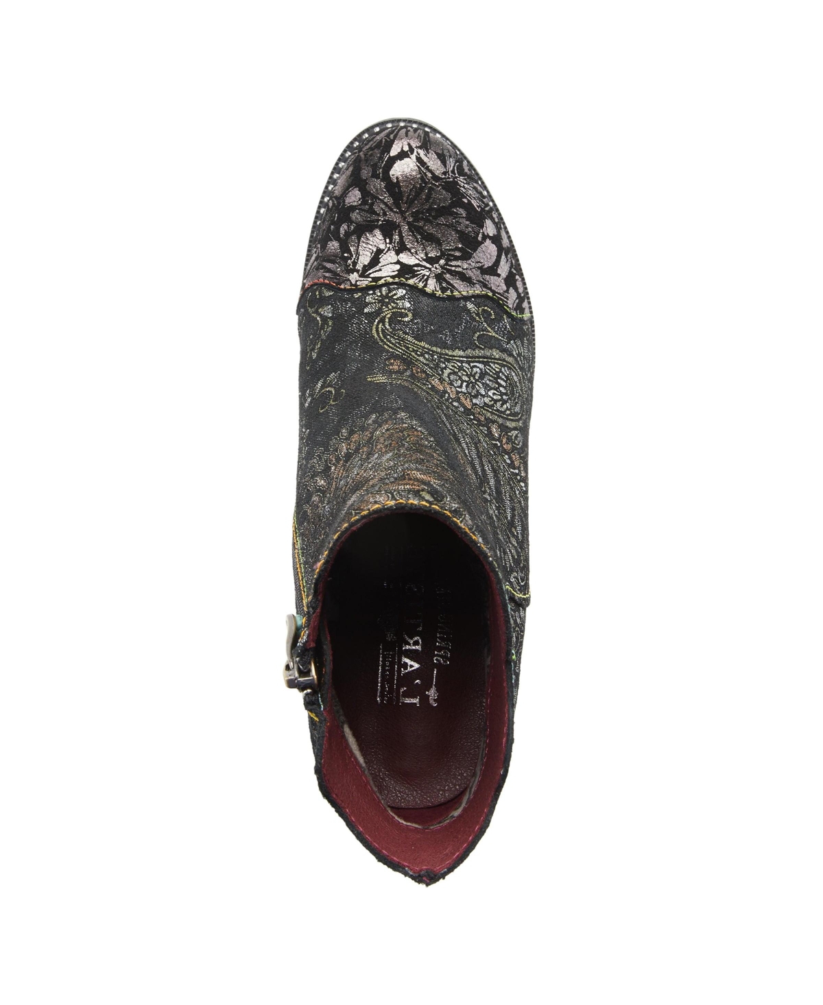 L'Artiste Womens Spring Step Smokinhot Women's Booties with Floral Embroidery