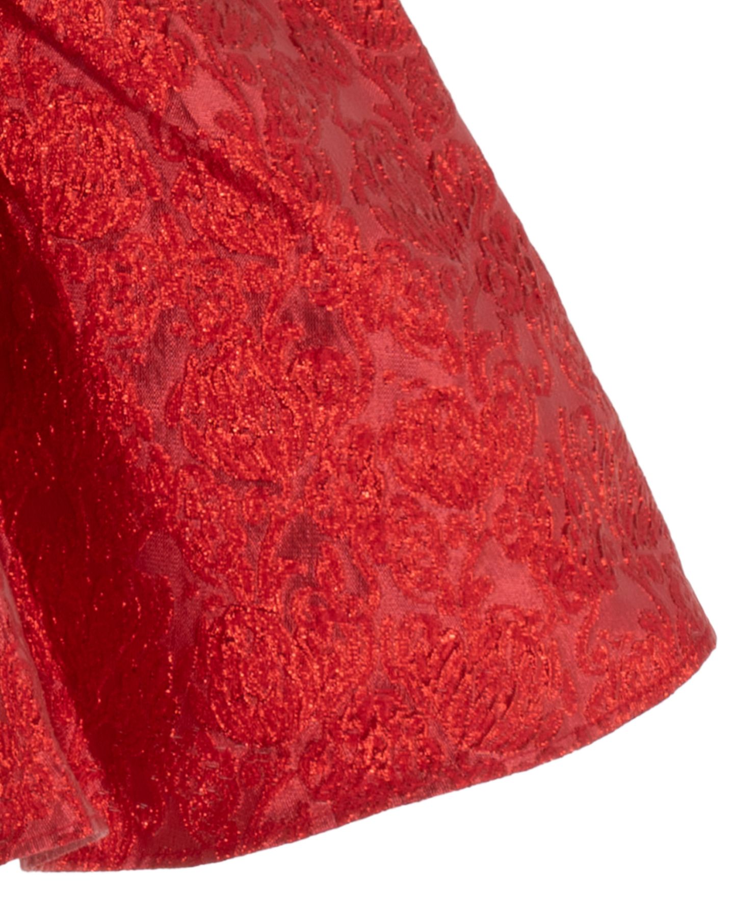 Платье Rare Editions Textured Floral Jacquard 3D-Flower Appliqué Fit & Flare Dress для девочек-малышей, цвет: Красный — фото 4