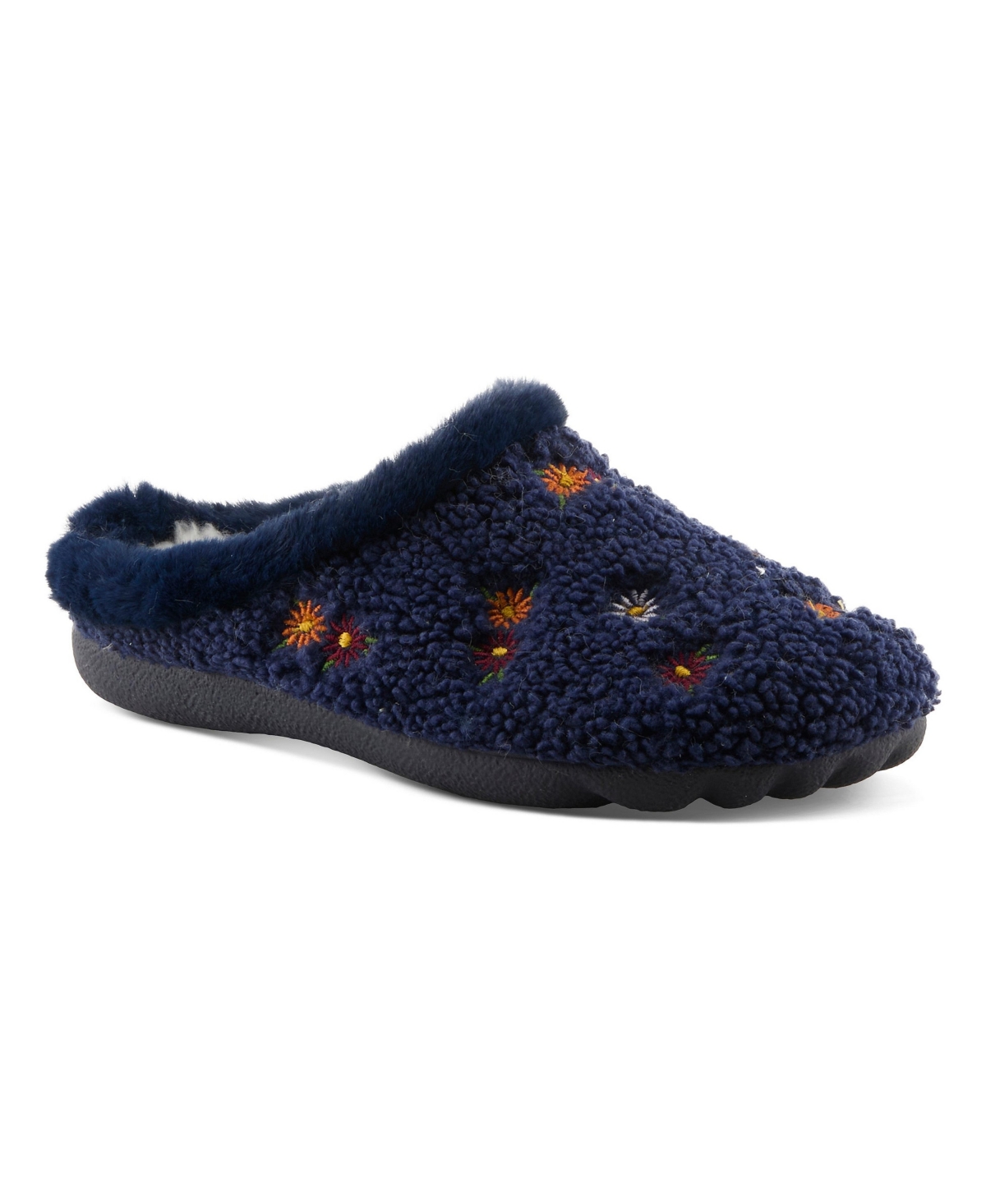 Flexus Women's Abouquet Plush Slippers with Faux Fur Trim