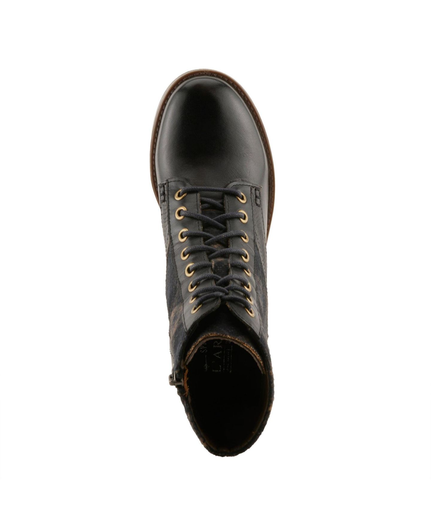 Женские ботинки L'Artiste Marty-plaid Lace-up Boots with Heritage Styling, цвет: Чёрный разноцветный — фото 4