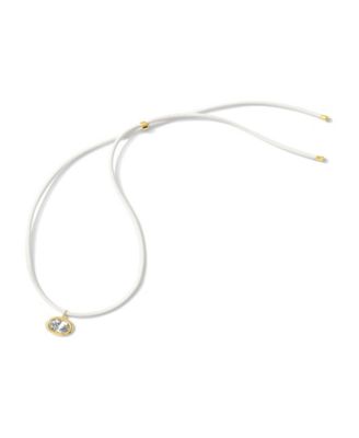 Cream Leather Cord Necklace