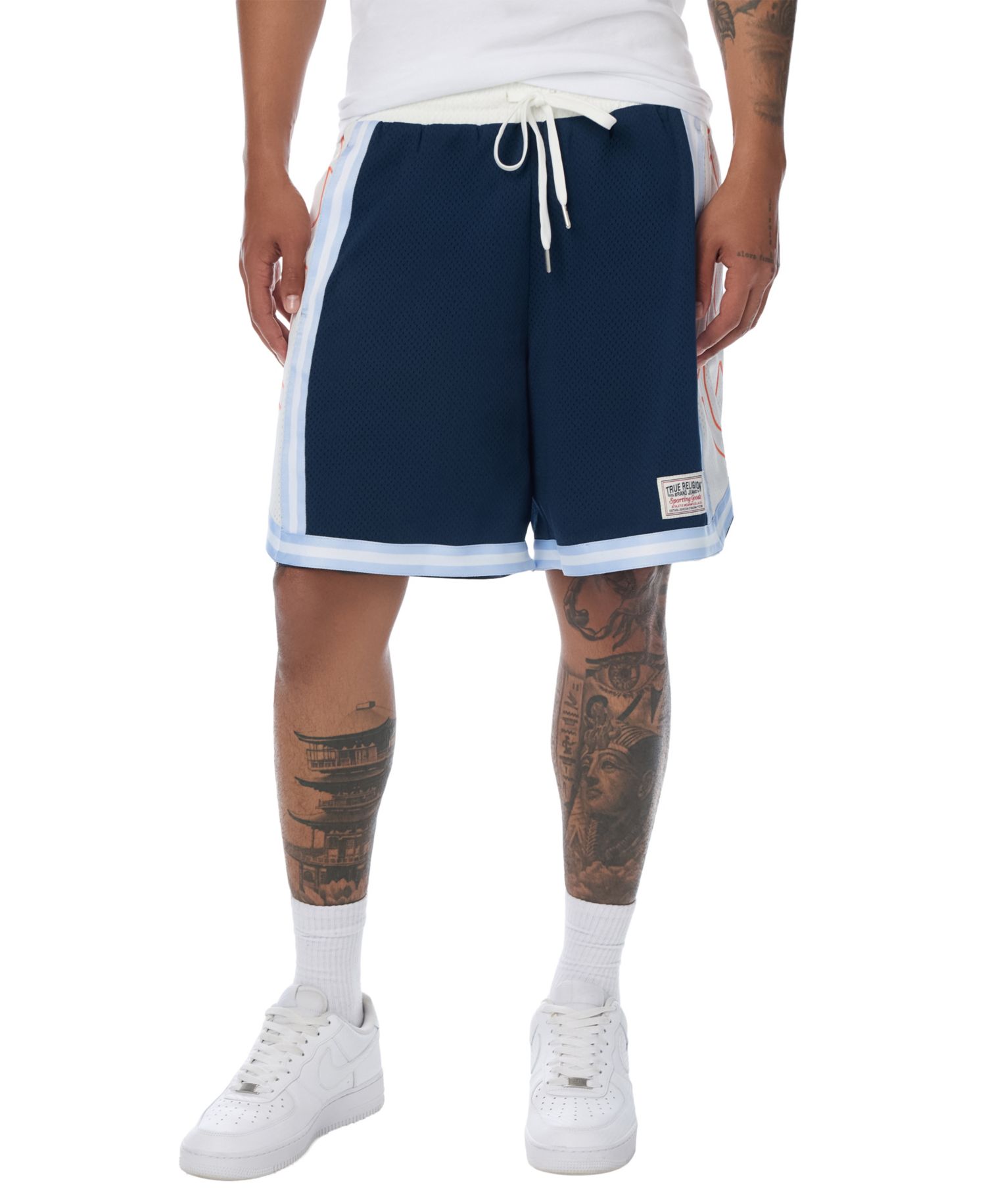 Men's Colorblocked Mesh Pull-On Basketball Shorts, 7.5" Inseam