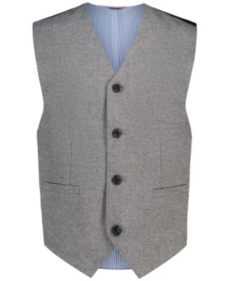 Boys' 8-20 Brushed Herringbone V-Neck Vest