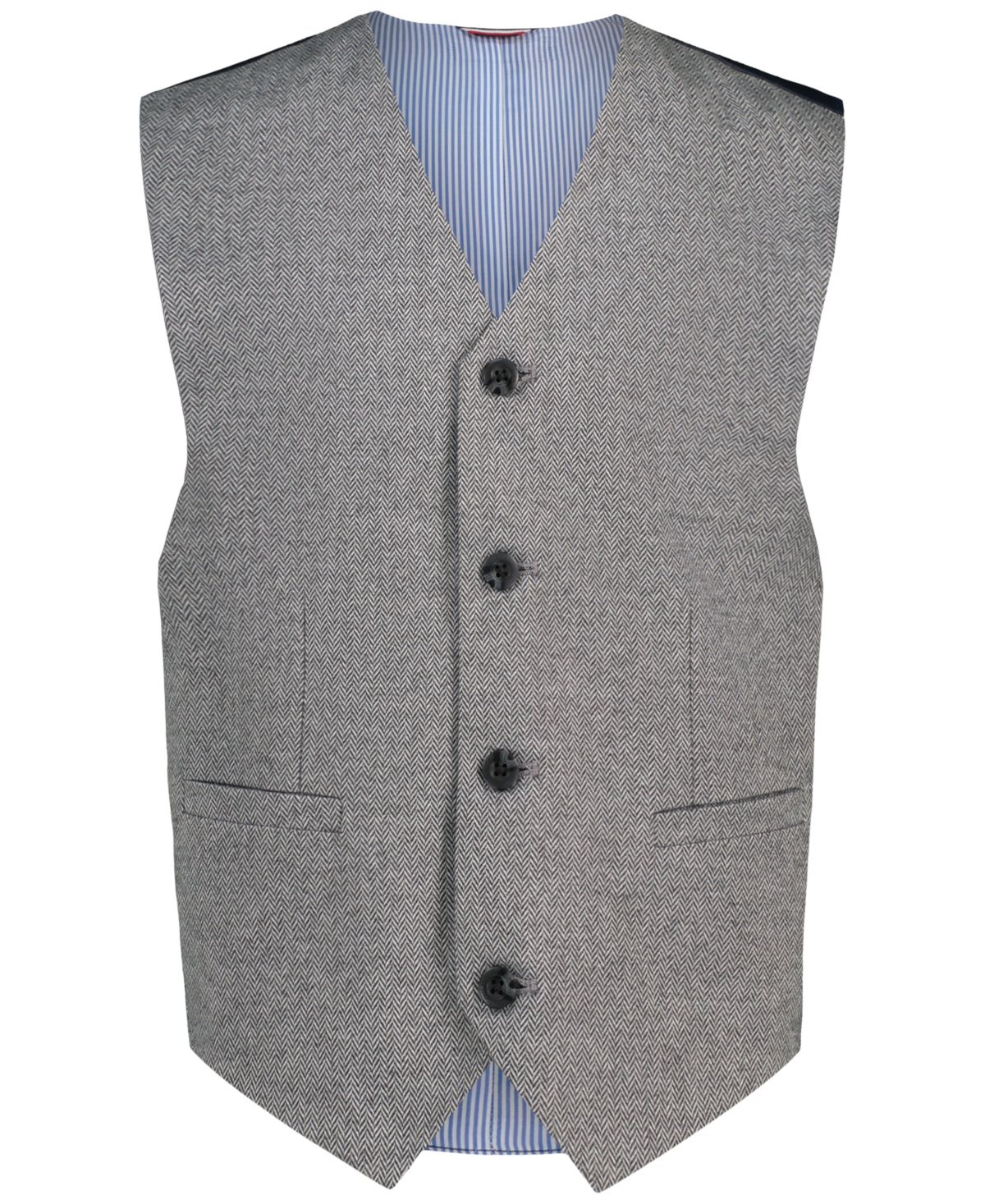 Tommy Hilfiger Boys' 8-20 Brushed Herringbone V-Neck Vest