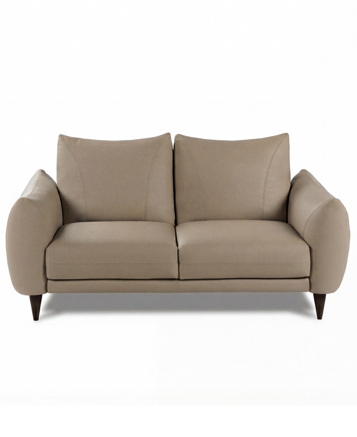 Nicoletti Home Alpino Leather Loveseat, Macy's Exclusive - Tortora