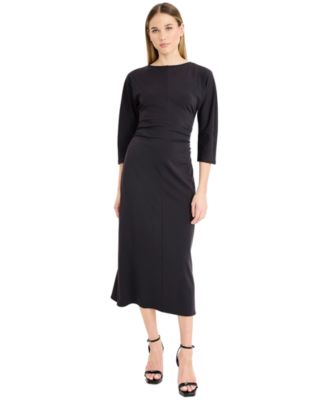 Women's 3/4-Sleeve Midi Dress