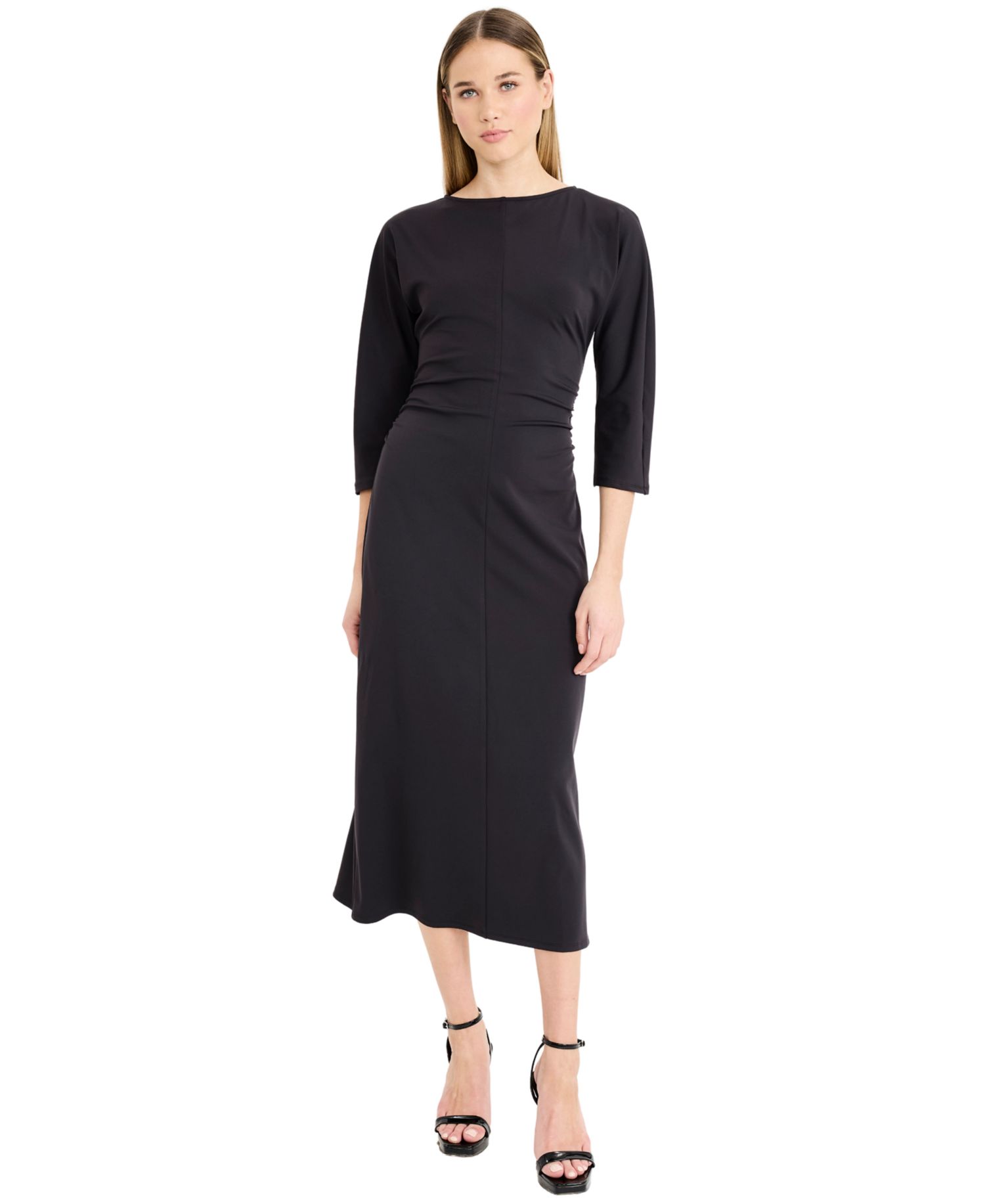 Women's 3/4-Sleeve Midi Dress