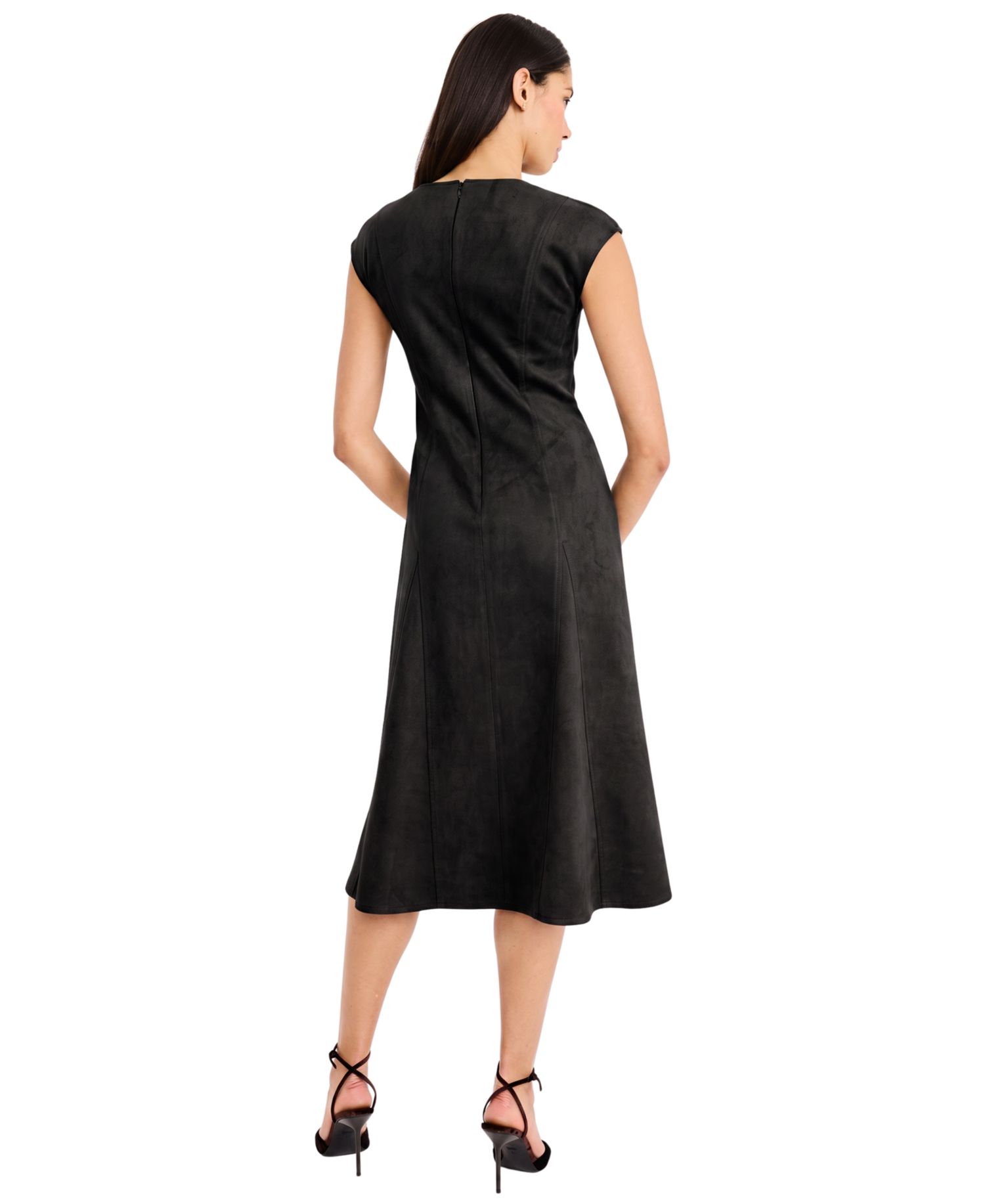 Women's Ashanti Cap-Sleeve A-Line V-Neck Midi Dress