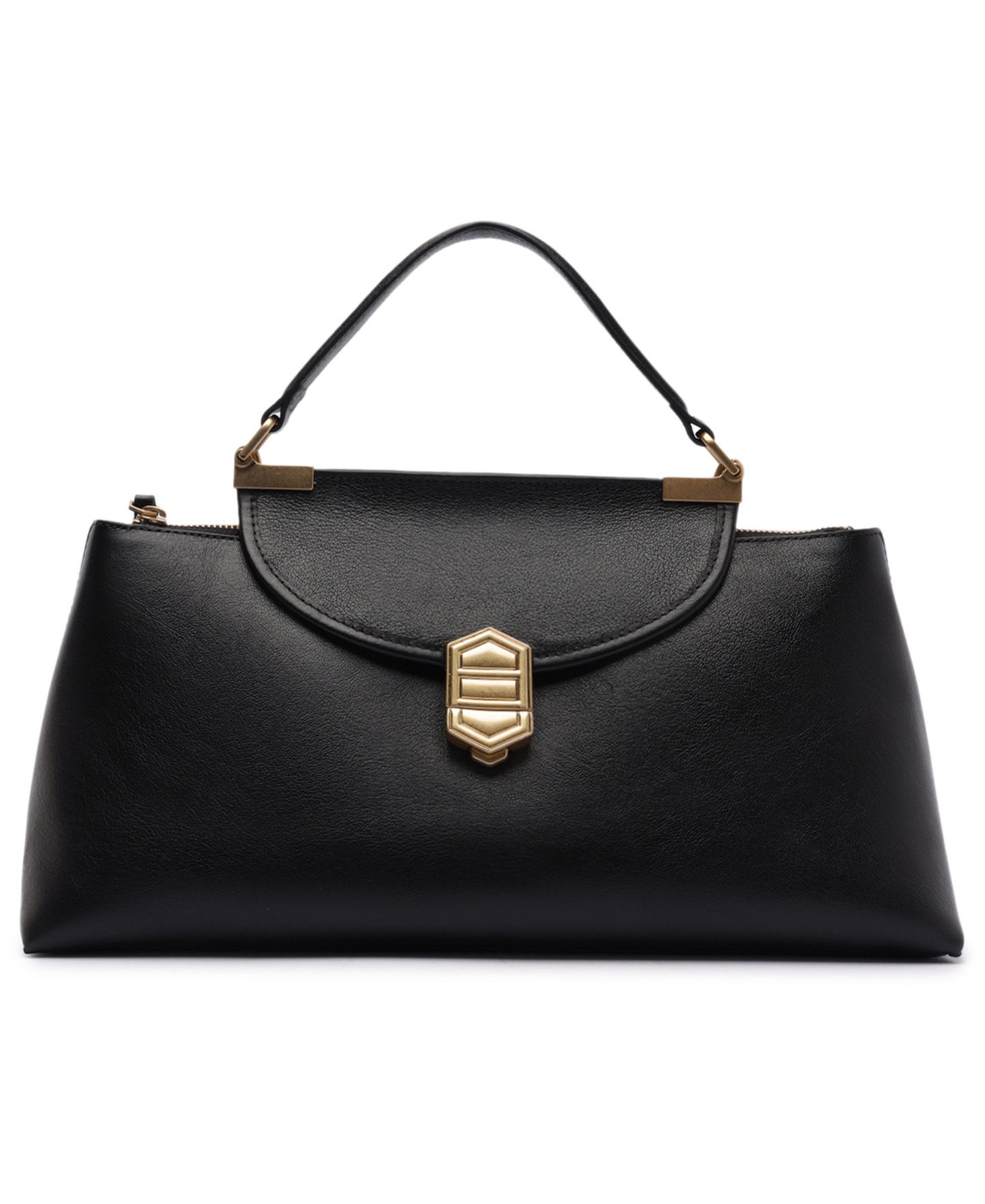 Женская сумка Arezzo Everly Leather Large Satchel Handbag, цвет: Чёрный — фото 1