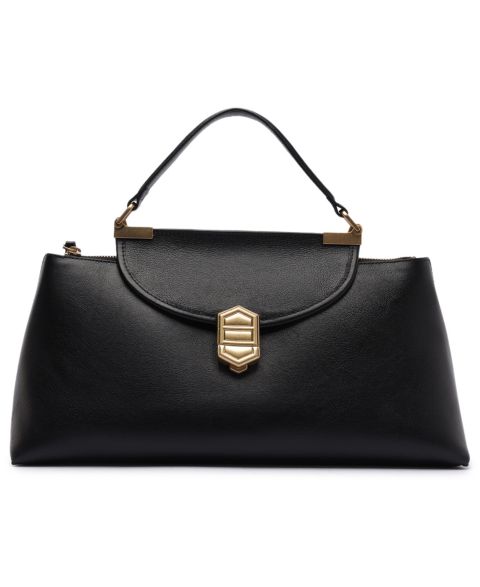 Женская сумка Arezzo Everly Leather Large Satchel Handbag, цвет: Чёрный