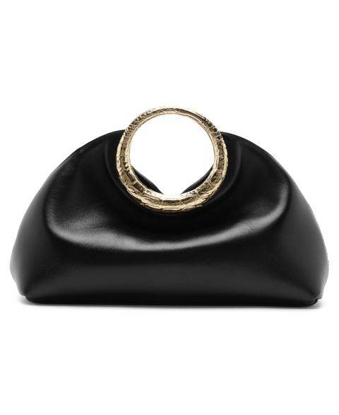 Женский клатч Arezzo Mia Small Leather Clutch, цвет: Чёрный