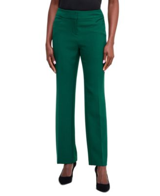 Women's Petite Straight-Leg Mid-Rise Dress Pants