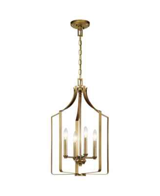 Morrigan 15" Wide Candelabra Natural Brass Small Chandelier