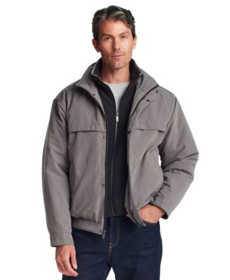 Men's Microfiber Fleece-Lined Bib Front Bomber Jacket