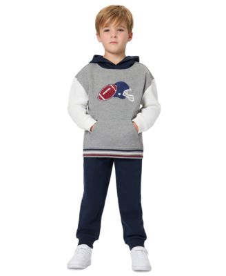 Toddler Boys' 2T-5T Fleece Hooded Colorblock Hoodie and Jogger Pants, 2-Piece Set