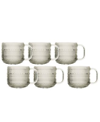 Jupiter Glass Coffee Cups, Set of 6