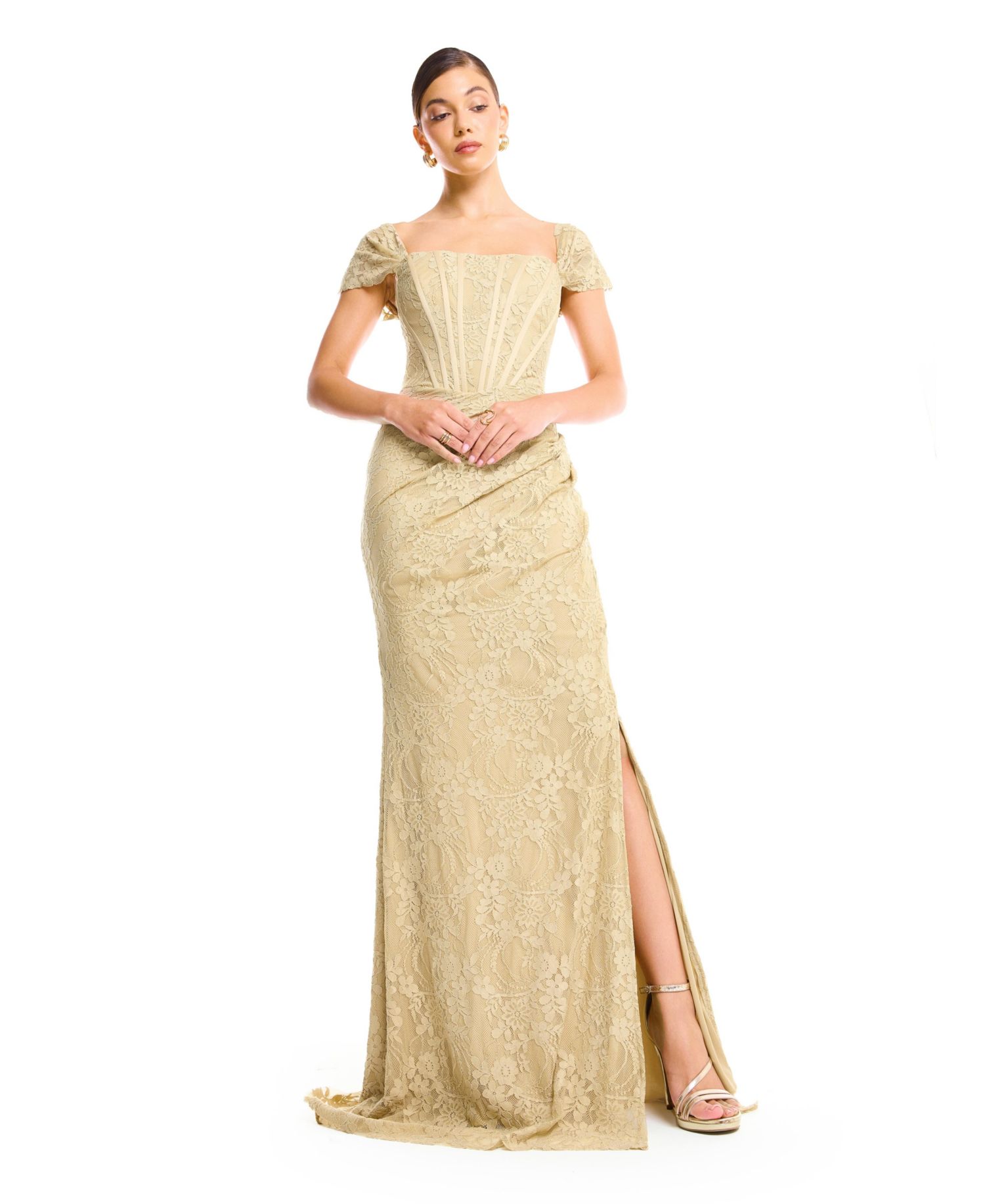Women's Off-Shoulder Lace Mermaid Gown