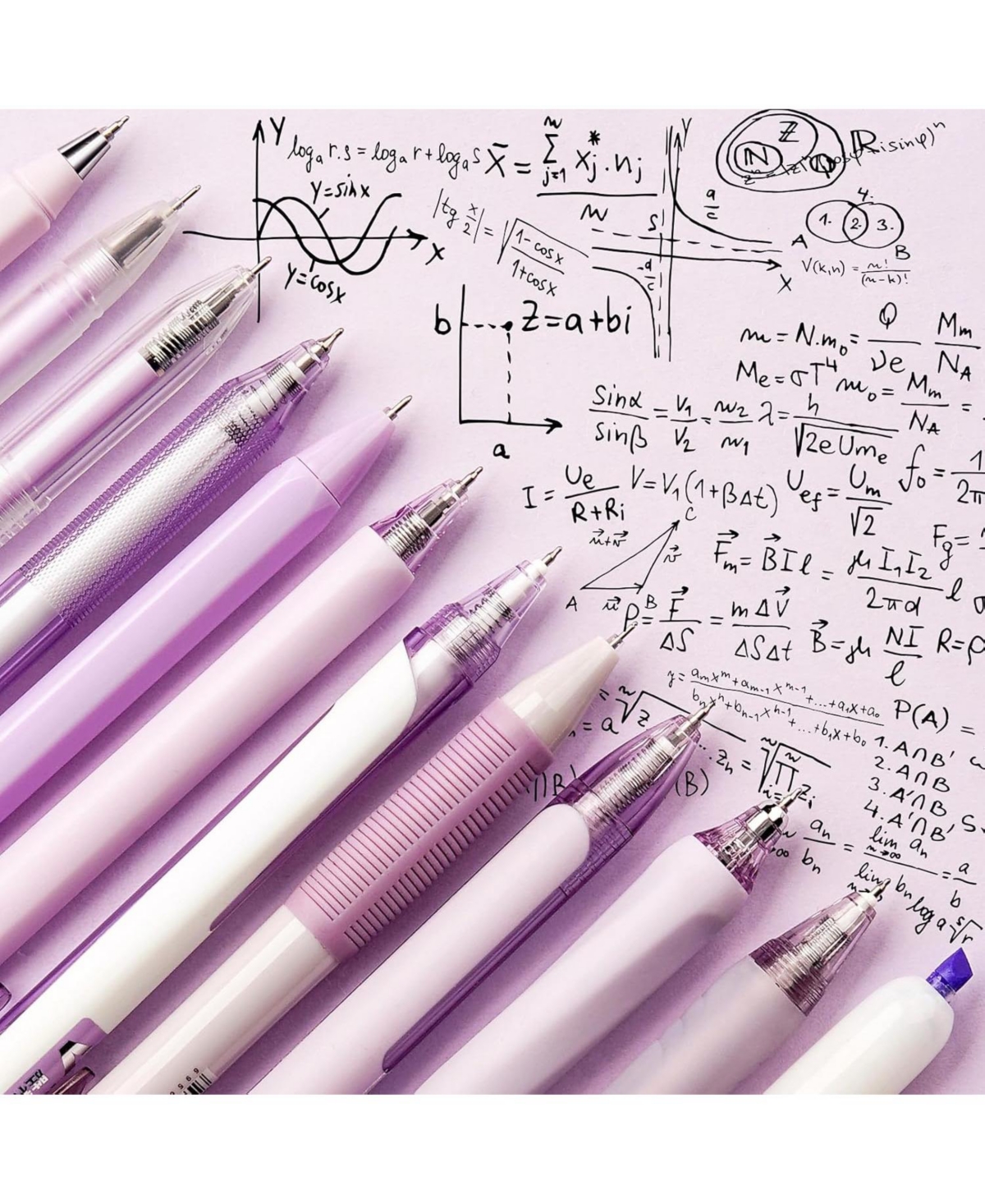 Four Candies Gel Pens, 12Pieces 0.5mm Fine Point, School Office Stationery