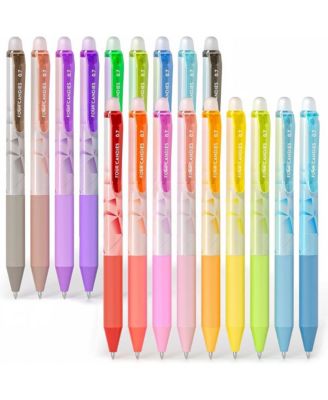 0.7mm Erasable Gel Pens, Make Mistakes Disappear Colored Pens, 18 Colors Retractable Fine Point Erasable Pens