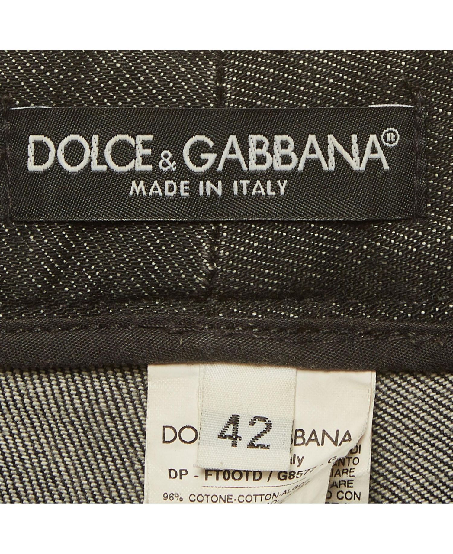 Dolce & Gabbana Women's Satin Trim Slim-Fit Jeans