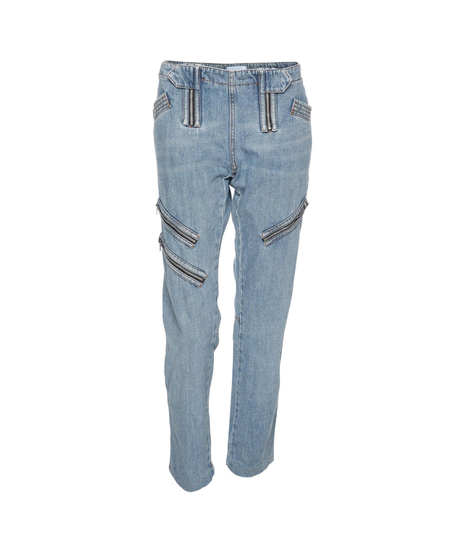 Women's Faded Mid-Rise Straight-Leg Jeans