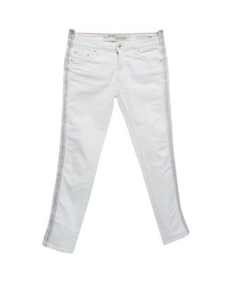 Women's Mid-Rise Skinny Logo Tape Detail Denim Jeans