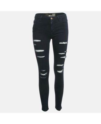 Women's Distressed Mid-Rise Skinny Jeans