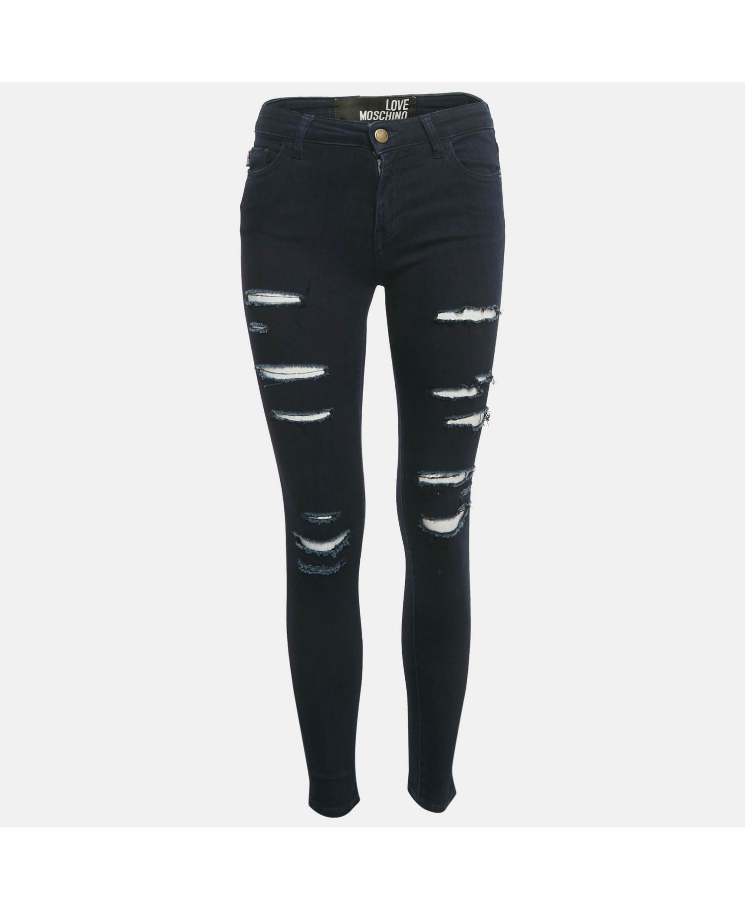 Women's Distressed Mid-Rise Skinny Jeans