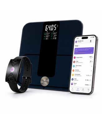 Automatic Calorie Intake Smart Band HEALBE GoBe U and HEALBE Smart Floor Scale with Body Composition Analysis
