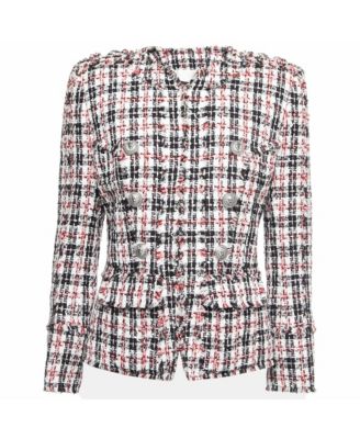 Women's Tweed Button Embellished Jacket