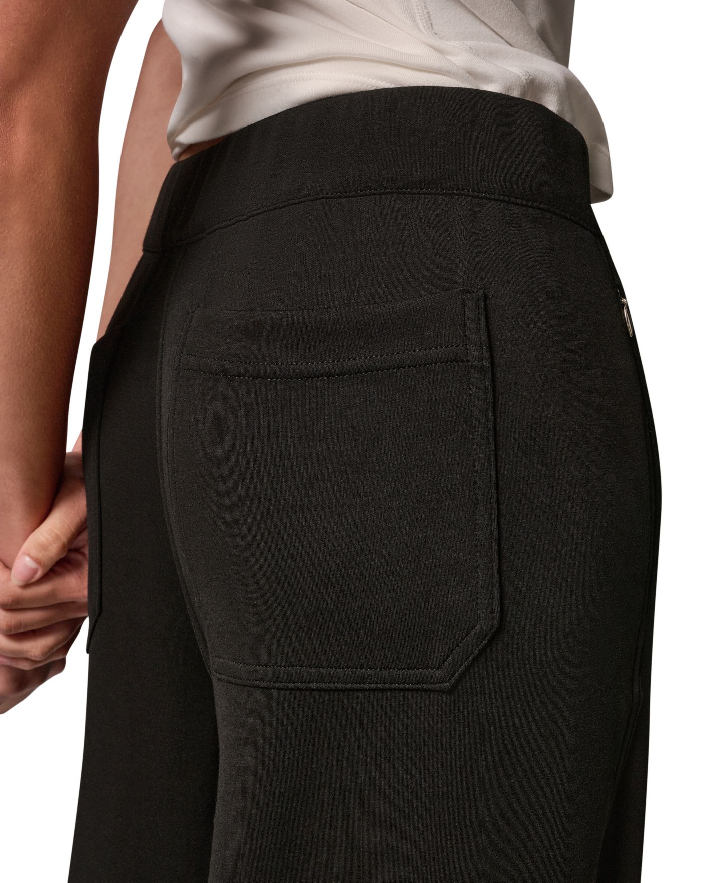 Женские брюки Donna Karan Weekend Jet Setter High-Rise Wide-Leg, цвет: Чёрный — фото 6