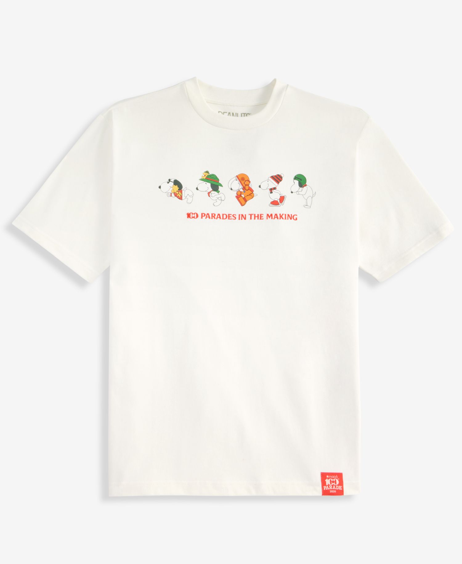 100th Thanksgiving Day Parade Adult Unisex Snoopy Balloons Through The Years T-Shirt