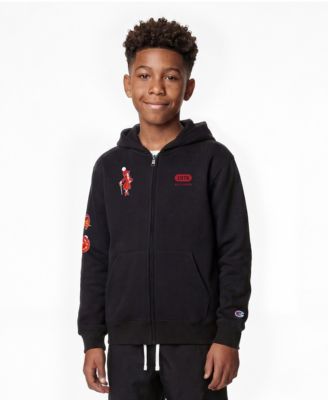 Big Boys and Girls Black Tampa Bay Buccaneers Disney X Champion Full-Zip Hoodie